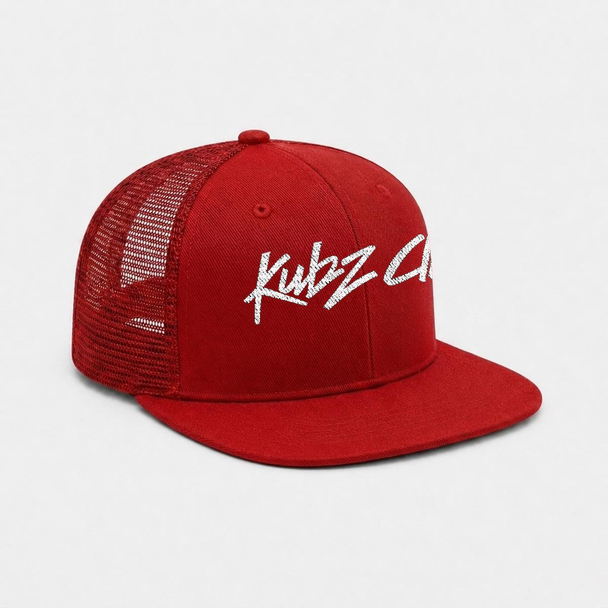 Kubz Embroidery Flat-Brim Mesh Cap