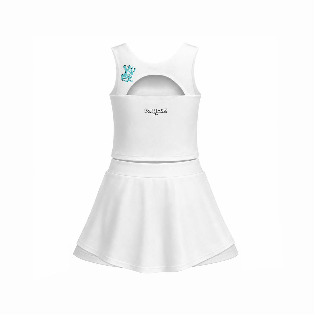 Kubz Girlz Sleeveless Double-Layer Sports Skirt Set